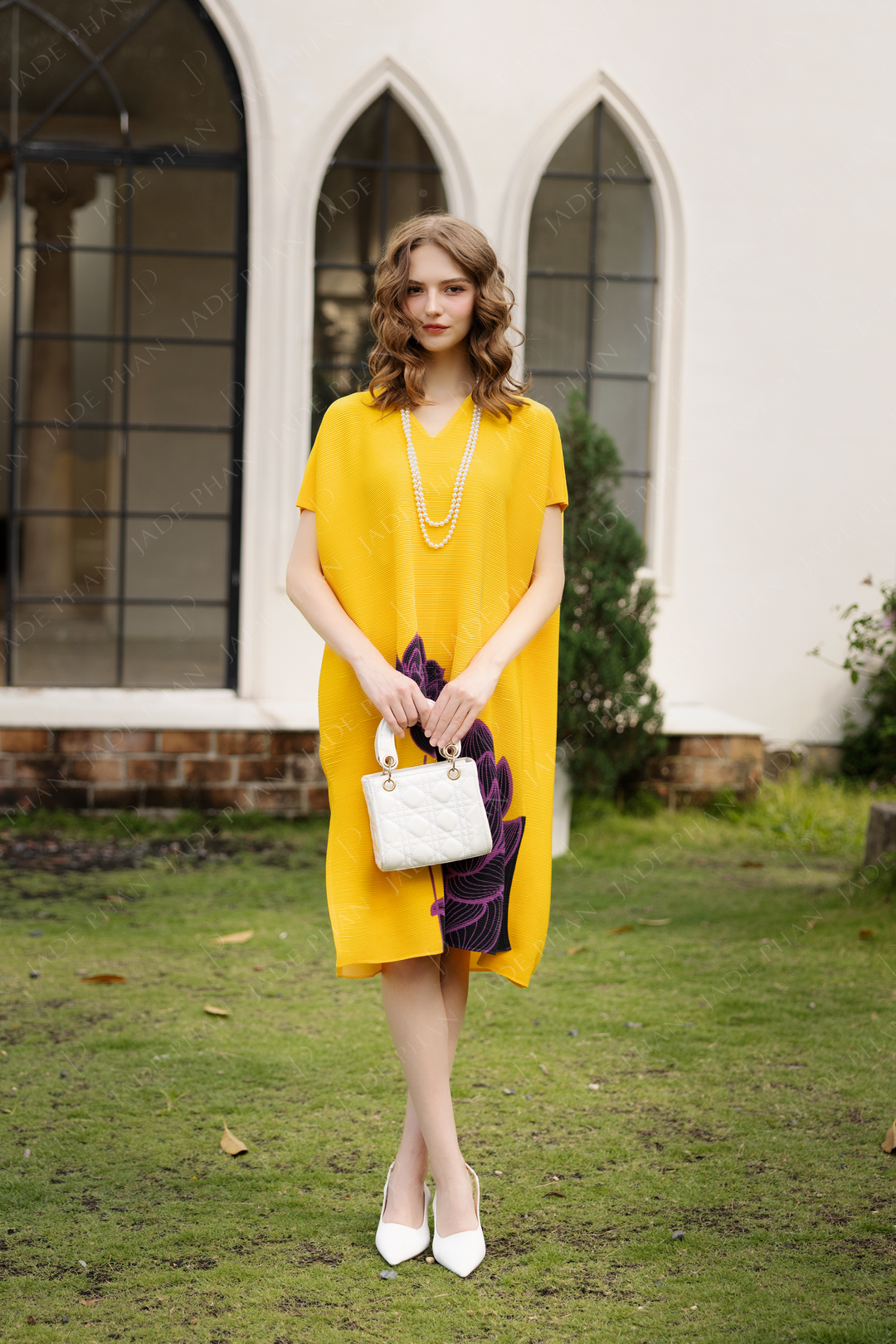 Lagen Pleated Dress - Yellow