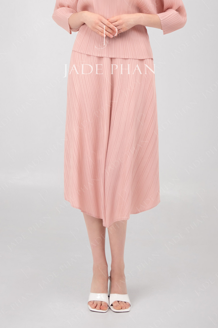 BERTHE Pleated Skirt - Pink