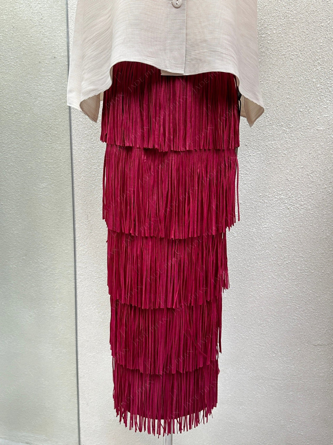 Fae pleated skirt- Burgundy Red