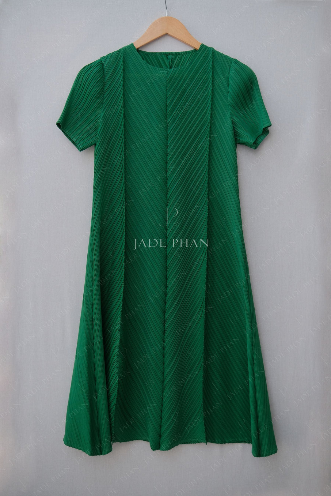 CLARIE Pleated Dress - Green