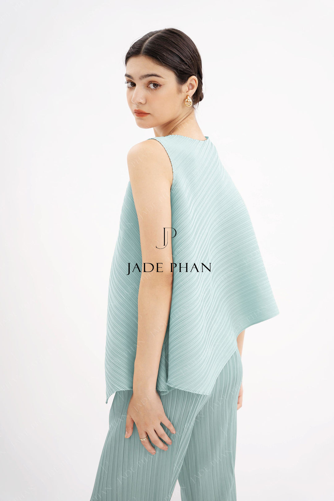 Set LE'A Pleated Top  & DAISY Pleated Pants Turquoise